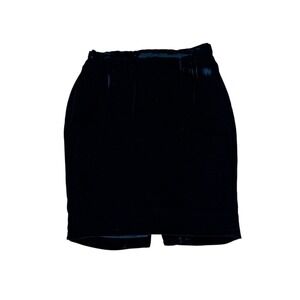 Marion Digney New York Black Velvet Skirt Business Career Party Fitted